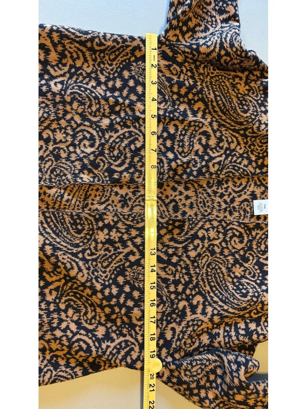 Ruby Rd. Petite PXL Paisley Pattern Open Front Cardigan - Picture 6 of 7